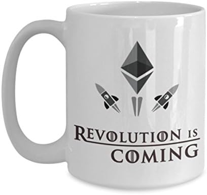 Ethereum Diamond Logo Coffee Mug - Ethereum Revolution Is Coming - Best Gifts For Friends, Women, Men - Funny Coffee Mugs, Tea Cup 11 oz, 15 oz