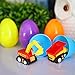 Acekid Easter Eggs Filled with Pull Back Vehicle, 12pcs Kids Cartoon Construction Cars Set, Easter Theme Party Favor, Easter Eggs Hunt, Basket Stuff Fillers for Boys & Girls