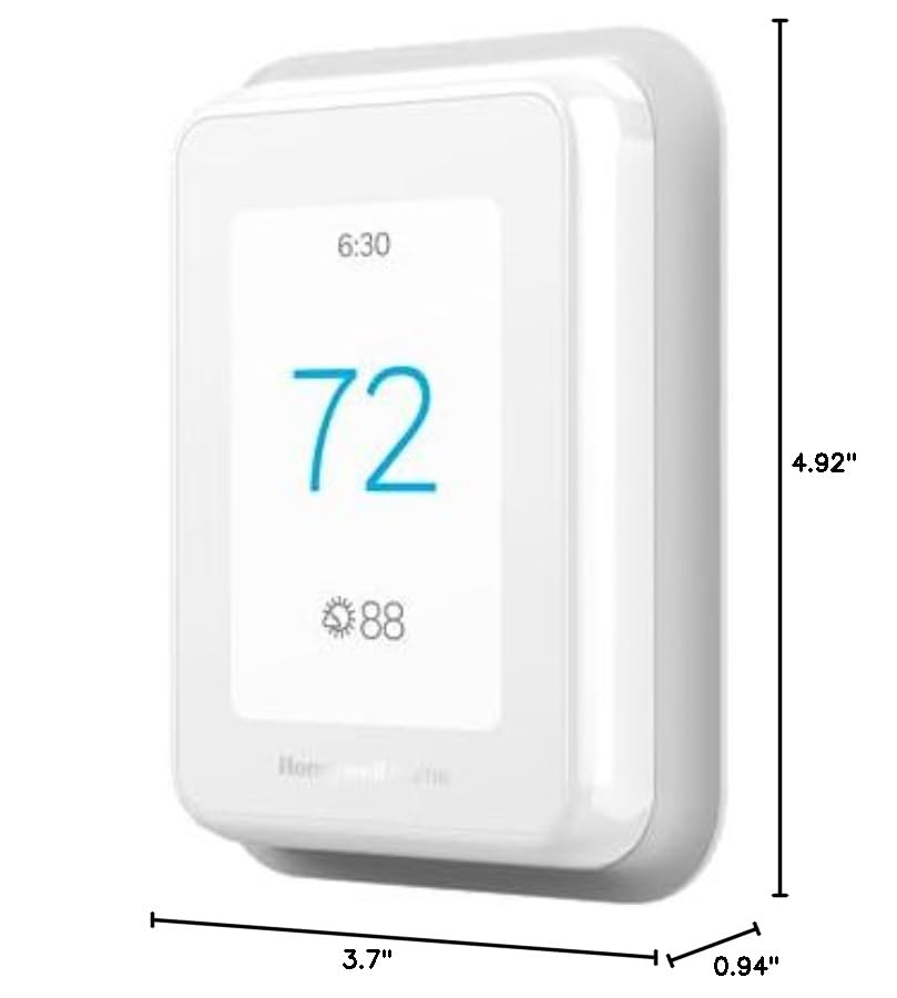 Honeywell Home T9 WIFI Smart Thermostat, Smart Room Sensor Ready, Touchscreen Display, Alexa and Google Assist - View 3