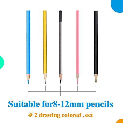Pencil Sharpener, 12pcs Double Hole Manual Sharpener for Pencils, Colored Hand Pencil Sharpener with Rust-proof Spiral Blade for Kids School Office Home Supply