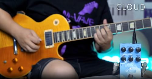 KINGSTER M-VAVE Pedal de efeitos de reverberação Mini Universe para guitarra elétrica, design True Bypass para guitarra, estojo de metal, fácil de operar 9 tons universais de reverberação, cordas
