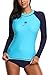 Sociala Women's Long Sleeve Rashguard UPF 50+ Rash Guard Swim Shirt Swimsuit Top