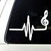 Music heart beat Sticker Bumper Decal Car