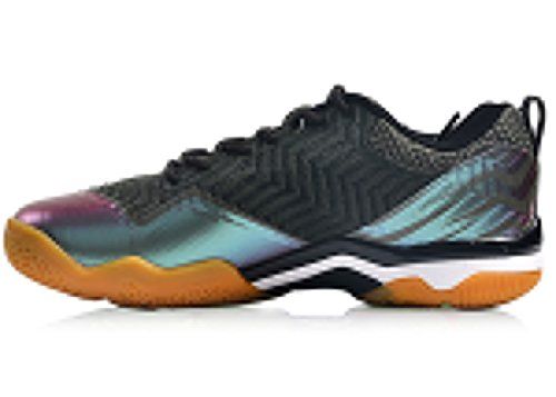 LI-NING Men Sonic Boom Knit Professional Badminton Shoes Cushioning Technology Lightweight Wearable Sports Shoes Green AYZN011 US 11
