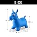 Blue Rubber Bouncy/Bouncing Horse, Baby Bouncer, Riding Large Hopper/Hopping/Hop Farm Animals Toys for Small Toddler/Kids/Children/Infant, Big Hoppity Inflatable Balls for Boys/Girls, Sit and Spin