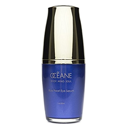    OCEANE Beauty Blue Pearl Eye Serum, Pearl Infused Serum Formula for Reduced Puffiness & Improved Texture, Natural Luxurious Skin Care for Age-Defying Results OC10