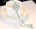 Zealmer Women Long Rhinestone Snowflake Pendant Necklace Silver