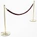 Displays2go 6 1/2-Feet Crowd Control Velvet Rope with Brass Hooks - Burgundy (Set of 2)