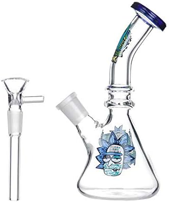 VISC Merchandise Blue Mouth Handmade Glass Vase Desigh