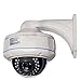 ANRAN HD 1200tvl Wired Dome Surveillance Cctv Camera High Resolution IR Leds Day Night Vision Security Waterproof Outdoor Indoor Manual Varifocal Lens 2.8-12mm, Not PTZ dome with Power supply as Free