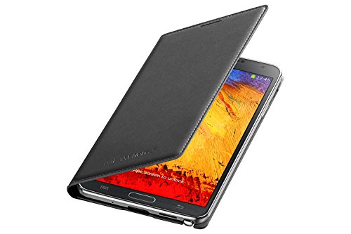Samsung note 3 flip wallet cover - black