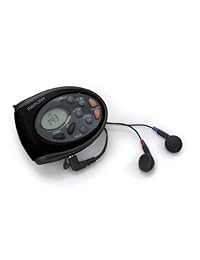 Memorex pulsera deportivo y correa para el cuello Digital AM Radio FM Función de reloj integrado Clip para el cinturón y auriculares