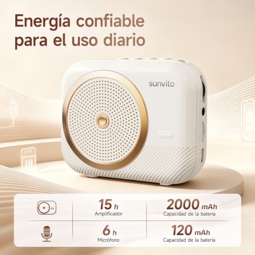 Portable Bluetooth Speaker Voice Amplifier with 1 Wireless Microphone for Headphones, Mini Rechargeable Voice Amplifier for Teachers (Single Microphone)