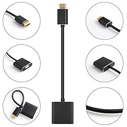 PASOW HDMI to VGA Adapter Aluminum Alloy HDMI Male