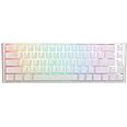 Ducky One 3 White 65% Mechanical Keyboard: Quack Mechanics Dampening, Hot-Swappable Cherry Red Switches, High-Density PBT Doubleshot Keycaps, RGB, US, White