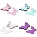 SHZONS™ 50pcs Wine Glass Cup Cards Wedding Party Table Name Place Cards Favor Decor Butterfly Laser Cut Design Table Favor Decor, Blue