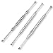 3 Pieces Stainless Steel Ear Pick with Storage Box Silver-JUNING