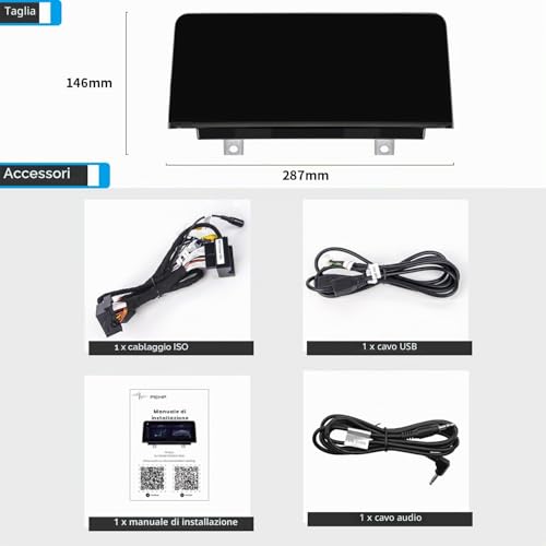 PEMP Linux Display for BMW 1 Series F20 F21 F22 3 Series F30 F31 F32 F33 F34 F35 NBT CIC Wired and Wireless CarPlay Android Car Use the Original Bluetooth Screen 1920 x 720 (2012-2017)