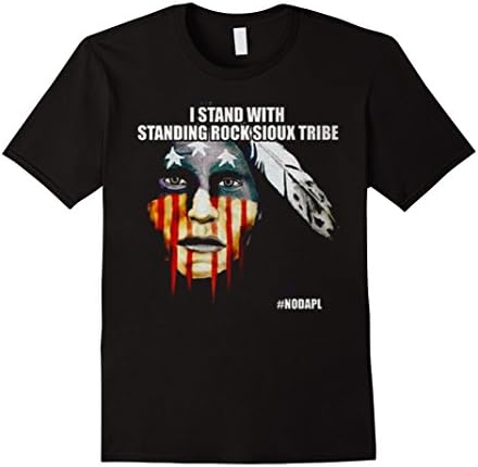 Men's I Stand With Standing Rock Sioux tribe t-shirt XL Black