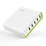 HAME 20000 mAh 5 USB Ports Portable Power Bank External Battery Charging Station for Smartphones and Tablets (White)