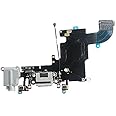 Johncase OEM Charging Port Dock Connector Flex Cable w/Microphone + Headphone Audio Jack Port Ribbon Replacement Part Compatible for iPhone 6s All Carriers (Light Gray)
