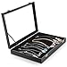 Modern Black Retail Jewelry Display Box Case, Necklace and Accessory Storage Holder
