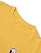 SweatyRocks Sweatshirt Women Pink Alien Patch Drop Shoulder Long Sleeve Shirt (Large, Gold)