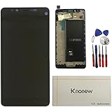 KNONEW LCD With Touch Display Screen Digitizer Assembly Replacement+Frame For Nokia Microsoft Lumia 950 LCD (Black)