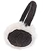 Simplicity Women's Knitted Faux Fur Plush Winter Earmuffs, Dark Grey