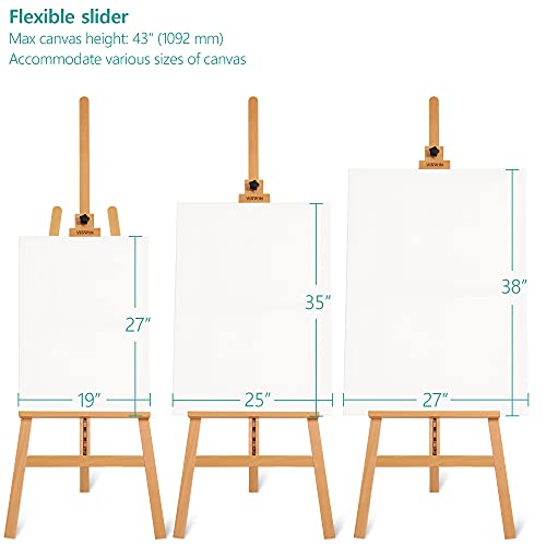 VISWIN Adjustable Height Display Easel 57" to 76", Holds Canvas up to