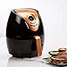 Copper Chef 3.2 QT Black and Copper Air Fryer Plus- Turbo Cyclonic Airfryer With Rapid Air Technology For Less Oil-Less Cooking.