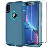 for iPhone XR Case with 2 x Screen Protector, Heavy