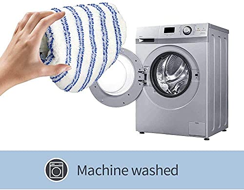 Mastertop mop, groot, vlak, microvezel, 40 x 21 cm, draaibaar, voor het reinigen van houten vloeren, tegels, marmer - Afbeelding 8