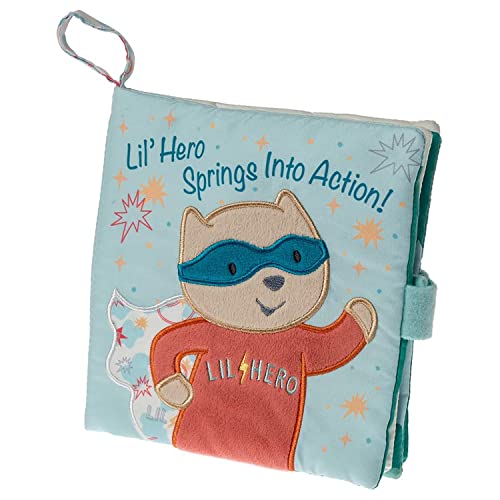 Mary Meyer Soft Cloth Book with Crinkle Paper and Squeaker, 6 x 6-Inches, 'Lil Hero
