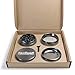 Masterdam Grinders 4-Piece Anodized Aluminum Herb Grinder with Pollen Catcher - Standard 2.2 Inch (Standard (2.2 inch), Gunmetal)