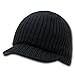 Black Solid Campus Jeep Cap Visor Beanie Ski Cap Caps Hat Hats Toque