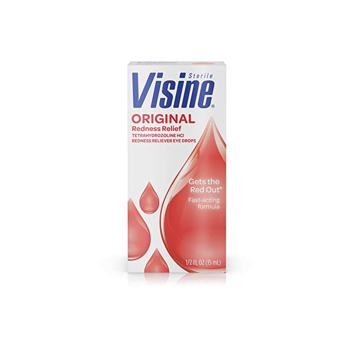 Visine Original Redness Relief Eye Drops for Red Eyes & Eye Irritation, 0.5 fl. oz