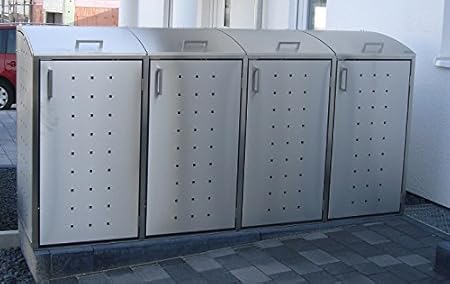 Resorti Mulltonnenbox Edelstahl 4 X 120 240 Liter Hochwertige