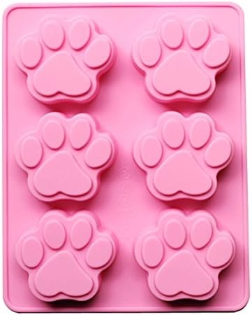 Cherryard Family Baking Tools 6-Cavity Cat Paw Shaped Silicone Cake Molds Candy Molds Chocolate Molds Jello Molds Reusable Pop Molds (1)