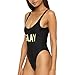 Dixperfect One Piece Swimsuit with High Cut and Low Back for Women (XL, P4-Slay)