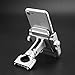 Universal Bike & Motorcycle Phone Mount, Lenmumu Adjustable Aluminum Bicycle Rack Handlebar Phone Holder, Compatiable iPhone X 7 | 7 Plus, 8 | 8 Plus, 6s | 6s Plus, Samsung Galaxy S7, S6, S5 (Silver)