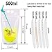 100 PCS Drink Pouches Bags Clear Translucent Stand-Up Zipper Plastic Pouches Bags with 100 Drink Straws (with LOGO)