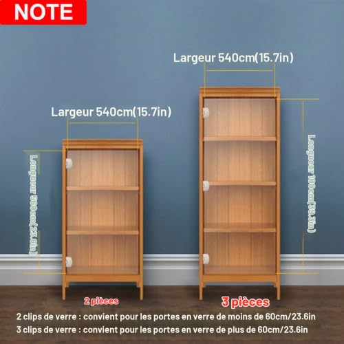 Glass Cabinet Door Hinge 4pcs Wine Cabinet Clamp Display Door Hinge, Matte Black Zinc Alloy, No Hole To Drill
