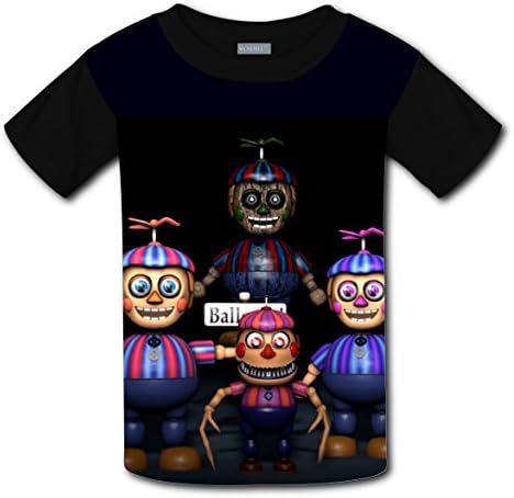 Y88 G77 FNAF Ballon Unisex T-Shirt Kids Star Children's Cool Tee Shirt Black XL