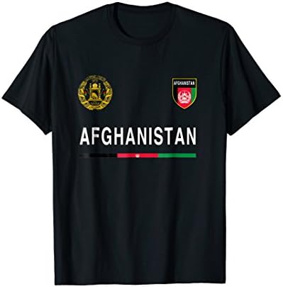 Afghanistan National Pride Tees AfghanAfghanistan Sport/Soccer Jersey Tee Flag Football T-ShirtOEKO-TEX STANDARD 100