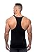 Jed North Bodybuilding Stringer Gym Tank Top Singlet Racerback, X-Large, Black