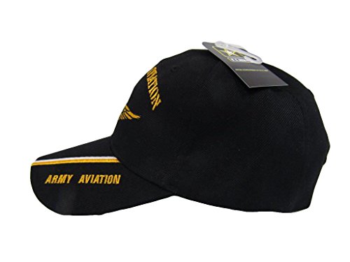U.S. Army Aviation Division Shadow Black Embroidered Cap Hat