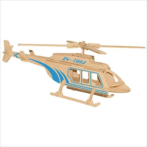 Celsy 3D Jigsaw Puzzles DIY Wooden Wp122 Helicopter Model Toy Kits
