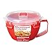Sistema 1109ZS Microwave Collection Noodle Bowl, 31.7 oz, Red primary