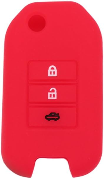BROVACS Silicone Cover Protector Case Holder Skin Jacket Compatible with HONDA 3 Button Flip Remote Key Fob CV9202 Red - Image 3